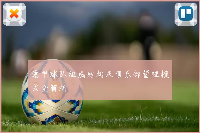 意甲球队组成结构及俱乐部管理模式全解析